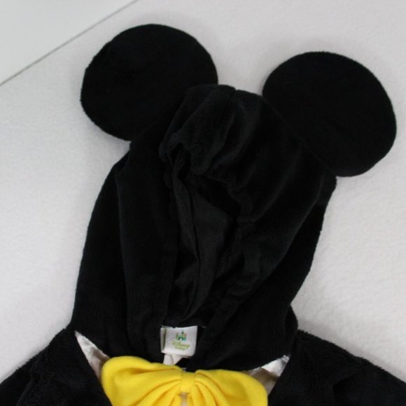 Disney Baby Infant Boys Mickey Mouse Costume Size 3-6 M One Piece Hood Gloves - Picture 2 of 8